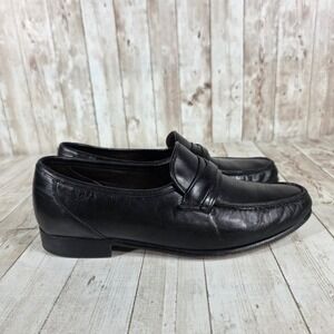 Allen Edmonds Bergamo Black Leather Loafers Made in Italy Women Size 7